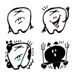 [LINE絵文字] 歯のハッカくんと仲間たちの画像