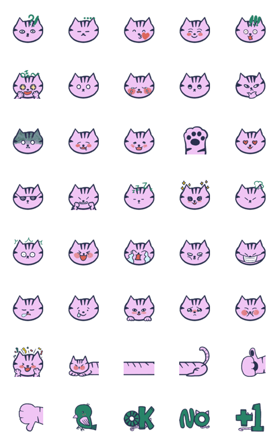 [LINE絵文字]Cat cat daily life emojiの画像一覧