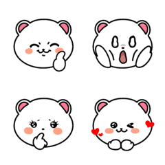 しろくま☆ふぇいす【文字なし】の絵文字メイン画像
