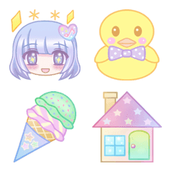 ゆめかわ女子と雑貨の絵文字メイン画像
