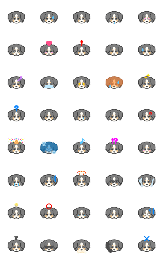 [LINE絵文字]バーニーズマウンテンドッグ＊絵文字の画像一覧