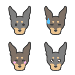 [LINE絵文字] ドーベルマン＊絵文字の画像