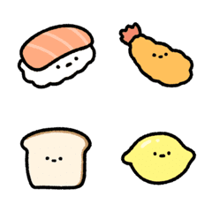 [LINE絵文字] ゆるい食べ物たちの画像