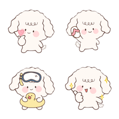 [LINE絵文字] Vanila Poodle！ (Emoji)の画像