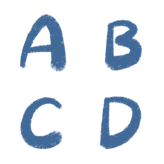 [LINE絵文字] Dark blue abc letter revisionの画像