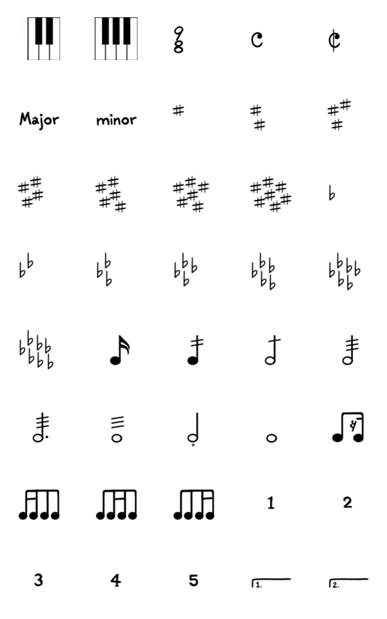 [LINE絵文字]My Music Score+の画像一覧