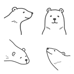 [LINE絵文字] のんびりシロクマの画像