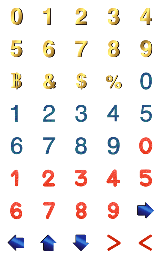 [LINE絵文字]numbers 5の画像一覧