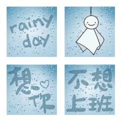 [LINE絵文字] On a rainy day, I miss you by the windowの画像
