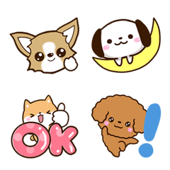 [LINE絵文字] 犬いっぱいの画像