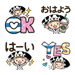 [LINE絵文字] 毎日使える♡デカ文字ダルメシアンだよの画像