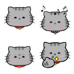 [LINE絵文字] サバトラ猫のトメちゃん 絵文字の画像