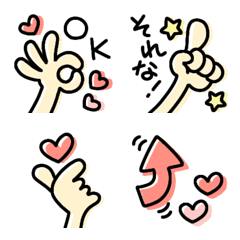 [LINE絵文字] 使いやすい！ハンドサインの絵文字 2の画像