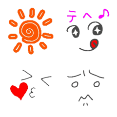 [LINE絵文字] ドシンプル＆にゃんこ絵文字の画像