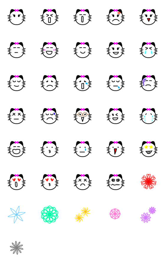 [LINE絵文字]ribbon.CAT.emogiの画像一覧