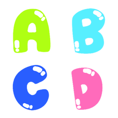 [LINE絵文字] Chubby ABC Colorful Alphabetの画像