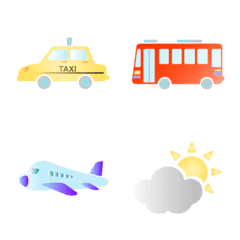 [LINE絵文字] かわいい車と天気の絵文字の画像