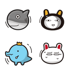 [LINE絵文字] DownRabits- Practical Edible Emoticons 7の画像