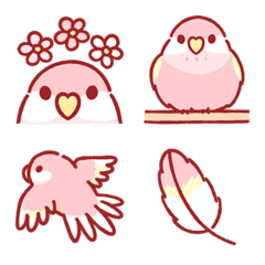[LINE絵文字] Rosy Bourke Parakeet emojiの画像