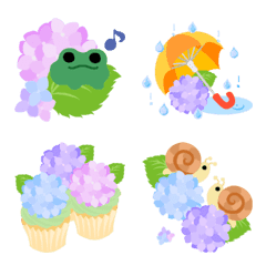 [LINE絵文字] Cute and Fantastic Hydrangea Emojiの画像