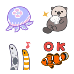 かわいい海の仲間たちの絵文字メイン画像