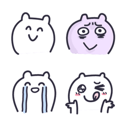 [LINE絵文字] ゆるいクマのような生き物絵文字の画像