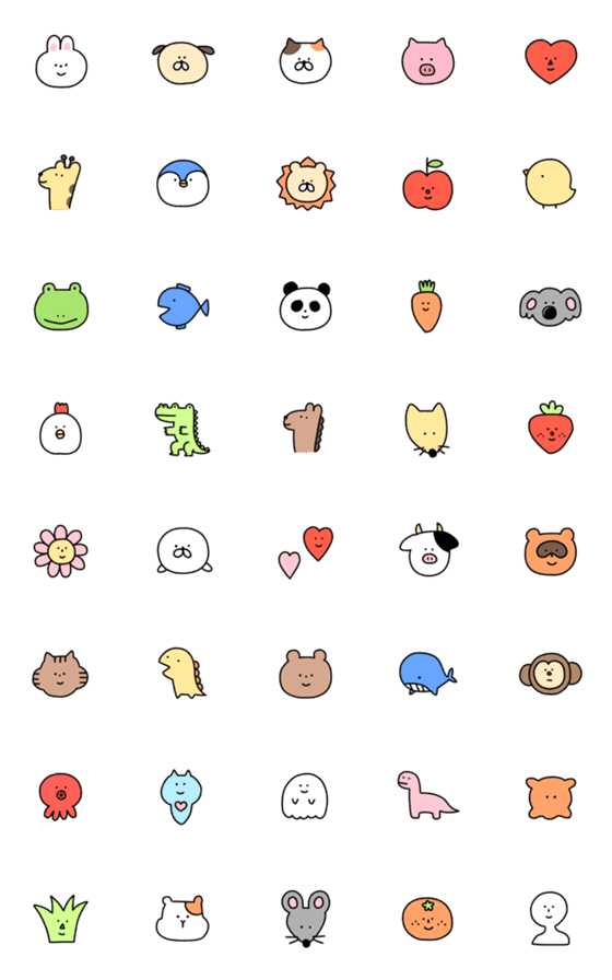 [LINE絵文字]◯ゆるい生き物えもじ◯の画像一覧