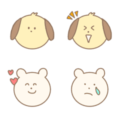 ふじいぬとしろくまの絵文字の絵文字メイン画像