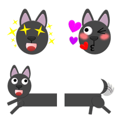 [LINE絵文字] Black Pearl MissTyuu Emoji Stickerの画像