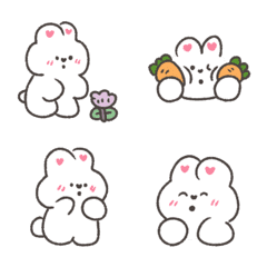 [LINE絵文字] little bunny emoji.の画像