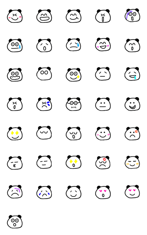 [LINE絵文字]panda.emogi.stampの画像一覧