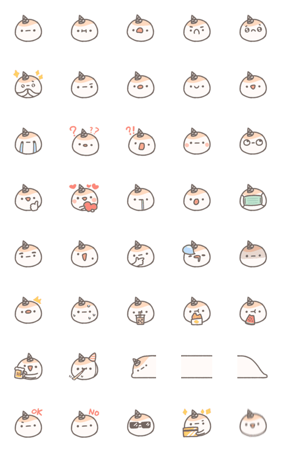[LINE絵文字]UnicornMochi Emoji 1.0の画像一覧