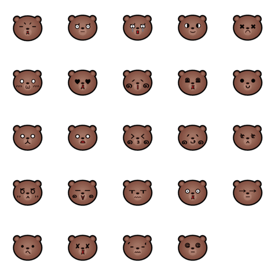 [LINE絵文字]Mr. Emoticon Bearの画像一覧