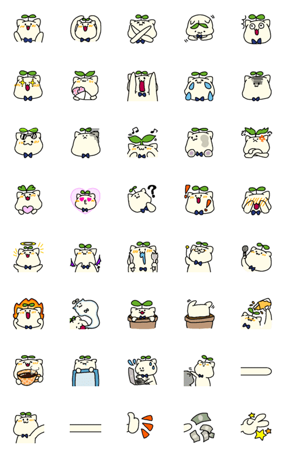 [LINE絵文字]光合成するネコの画像一覧
