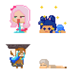 [LINE絵文字] ドット絵 爺友の画像