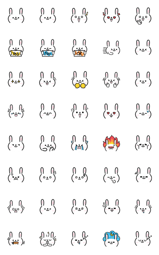 [LINE絵文字]The little rabbit [Daily emoji]の画像一覧