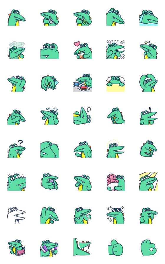 [LINE絵文字]クロコダイルわ疲れたの画像一覧
