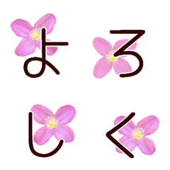 [LINE絵文字] 花＊絵文字＊文字の背後がシンプルかわいいの画像