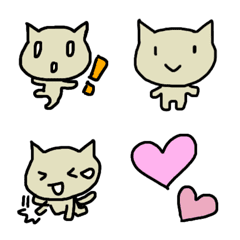 [LINE絵文字] チビねこミミ 使いやすい絵文字の画像