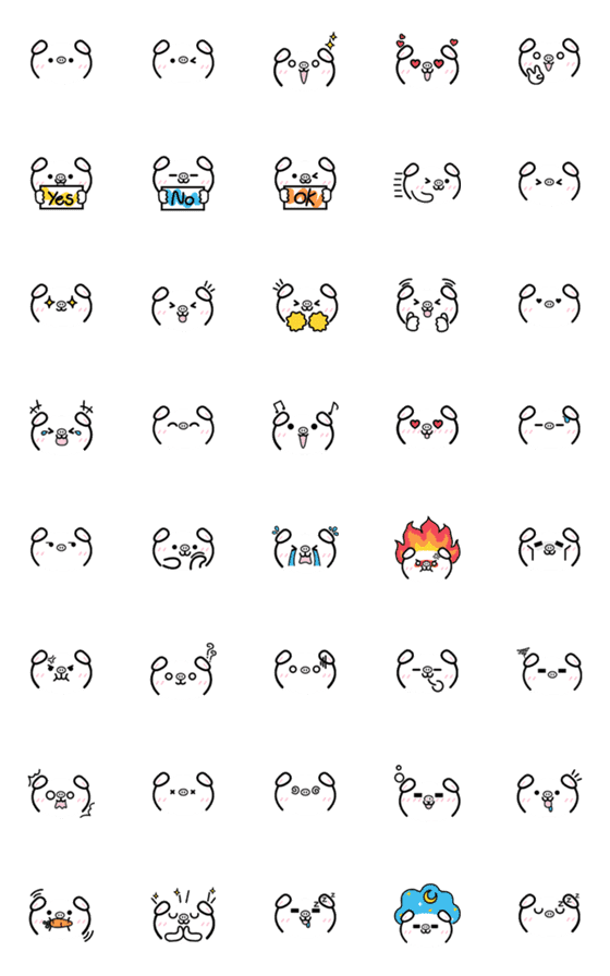 [LINE絵文字]The little piggy [Daily emoji]の画像一覧