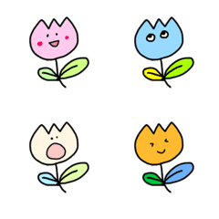 [LINE絵文字] チューリップのスタンプの画像