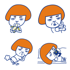 [LINE絵文字] Passerby with orange hairの画像