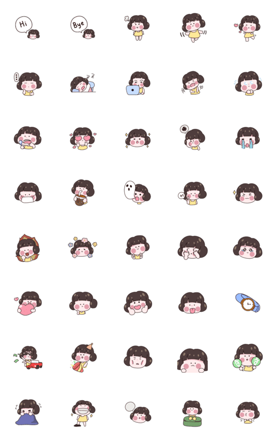 [LINE絵文字]Yunyun : YunYun Cute Emojiの画像一覧