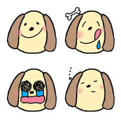 [LINE絵文字] 表情豊かな犬001の画像