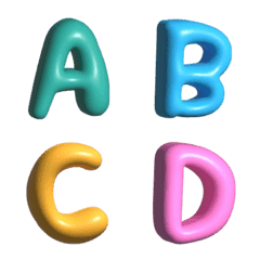 [LINE絵文字] Colorful Letters 3Dの画像