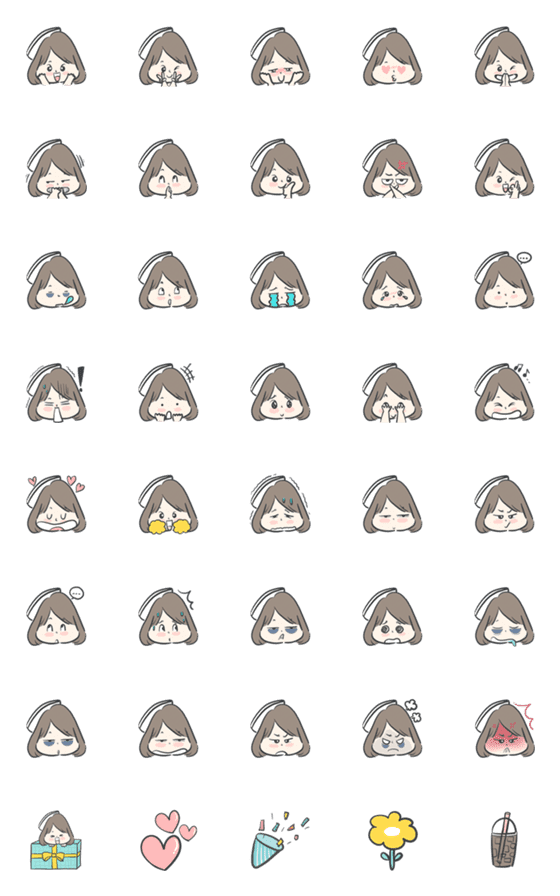 [LINE絵文字]Nursecommune Emoji V.1の画像一覧