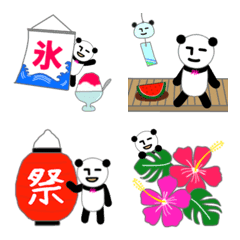無表情パンダRK 絵文字～夏～の絵文字メイン画像