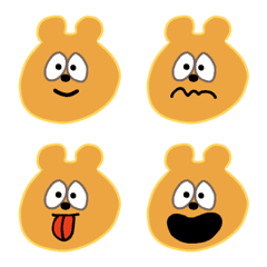 【シンプル】口だけで伝えたいくまの絵文字メイン画像