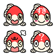 [LINE絵文字] 金魚の正面絵文字 毎日使えるの画像
