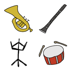 [LINE絵文字] 吹奏楽のための楽器絵文字の画像